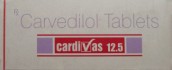 Cardivas - carvedilol - 12.5mg - 100 Tablets