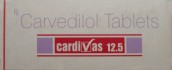 Buy Cardivas - carvedilol - 12.5mg - 100 Tablets