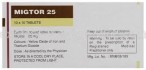 Buy Migtor - miglitol - 25mg - 100 Tablets